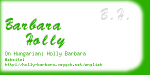 barbara holly business card
